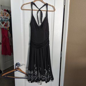 Halter prom/dance dress, full skirt w/horsehair